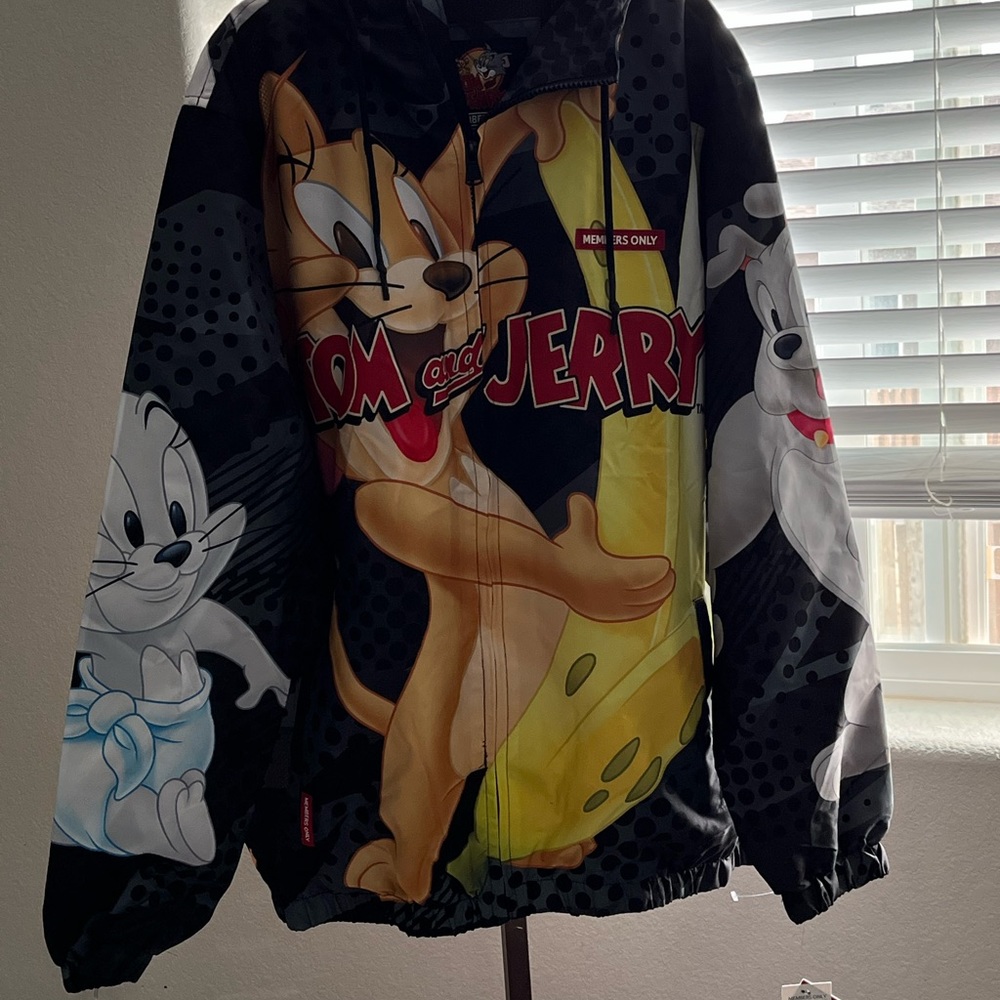 Members Only Tom & Jerry Windbreaker/Rain Jacket UNISEX!!